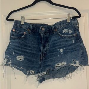 Distressed Denim Women's Shorts